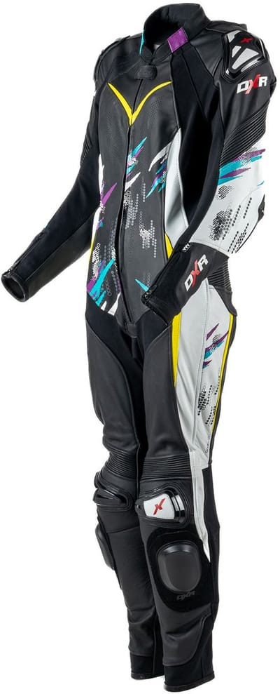 MOTOBLOUZ CARLA Leren Motorpak Dames, Geventileerd, AAA Gecertificeerd, Zwart 46