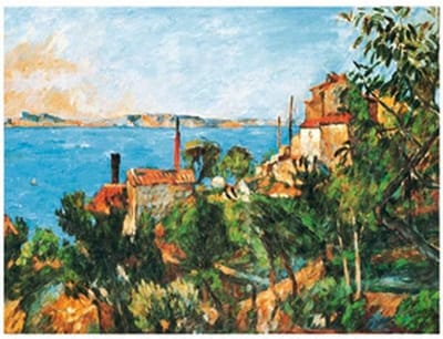 Kunstdruk Paul Cézanne - La Mer a l'Estaque 30x30cm