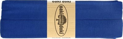 Oaki Doki Jersey Tricot Biaisband 20mm – 3 Meter – Koningsblauw 240 – Elastisch Afwerkingslint voor Stretchstoffen