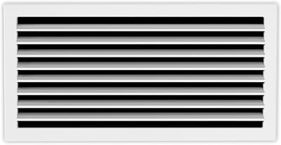 Witte Rooster - Ventilatierooster - Luchtstroom Regelen - Horizontale Lamellen - 300 x 150 mm - Wit