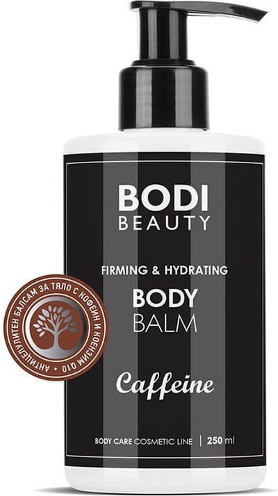 Natuurlijke verstevigende en anti-cellulitis creme balsem - coffeïne elastine en Q10 - gladde huid 250ml