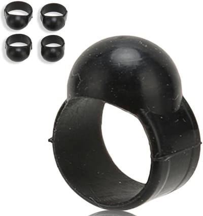 Dailygoods- Vingerbeschermers Zwarte Siliconen - Vingerbeschermer Snijden - Vingerbeschermer Rubber - Tongtrommel Vingerhulzen - Geschikt voor Slaginstrumenten - Aangename Speelervaring - Vingerpicks