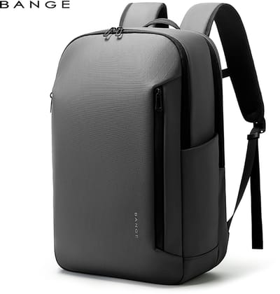 CarryQuest® - BANGE Laptop Rugzak 15.6 inch - Zakelijke Business Backpack - Waterafstotende Rugtas met Laptopvak, Trolleyband, Organizer Vakken & Zijvak - Werktas en Schooltas - Grijs