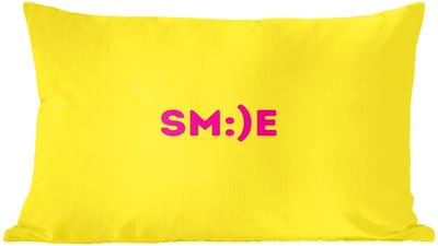 Sierkussens - Kussentjes Woonkamer - 60x40 cm - Smile - Roze - Geel