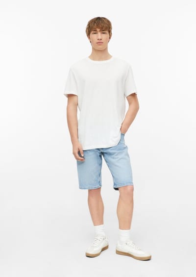 Jeansbermuda met klassieke pasvorm taille halfhoog rechte pijp s.Oliver