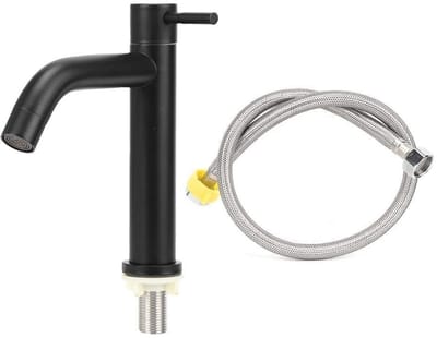 Dailygoods- Wastafelkraan Roestvrij Staal - Ergonomisch Handvat - Koudwaterkraan - Waterbesparend - Luxe Design - Duurzaam en Slijtvast - Waterkraan