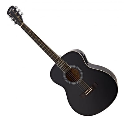 Elektro-akoestische Studiegitaar (LH) van Gear4music, Zwart