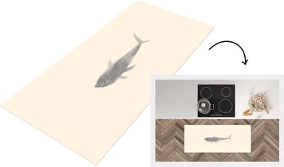 Keukenloper - Loper keuken - Dieren - Vissen - Zee - 120x50 cm - Keukenloper vinyl