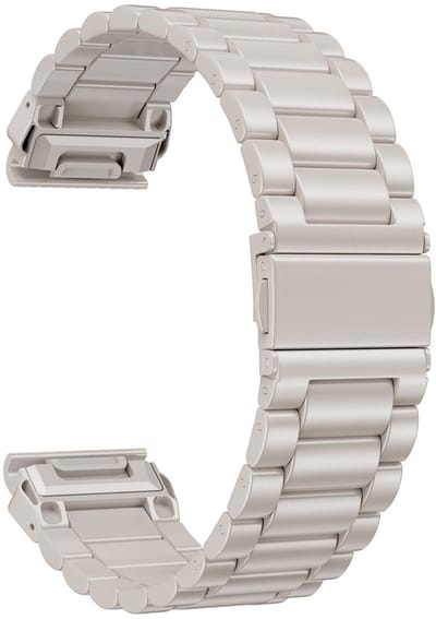 Stalen bandje - RVS - geschikt voor Garmin Fenix 3 / 5X (Plus) / 6X (Pro) / 7X (Pro) / 8 (51 mm) / Tactix (7) / Descent Mk 51 mm / Instinct 2x / 3 - 50mm / D2 / Epix Pro 2 (51 mm) - starlight