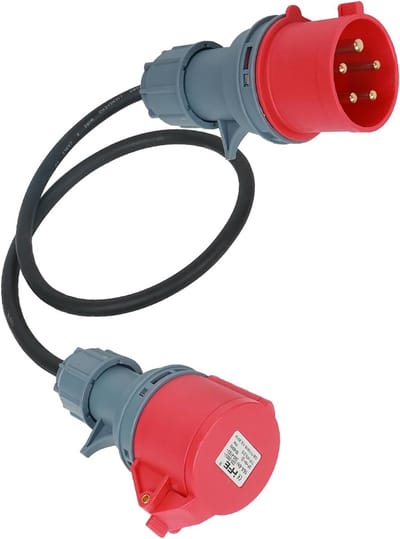 CEE-adapter 32A naar 16A met 1,5 meter verlengkabel - Krachtstroom stekker voor binnen en buitengebruik
