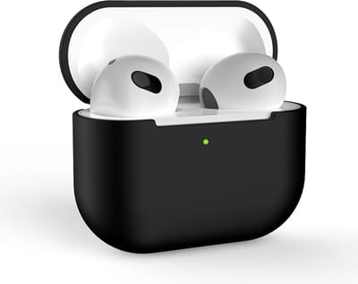 Hoesje geschikt voor Apple AirPods 3 - Siliconen case - AirPods cover - Protective case - Beschermhoes - Hoes oortjes - Softcase - Oplaadcase bescherming - Krasbestendig - Zwart - 1 stuk - Jony
