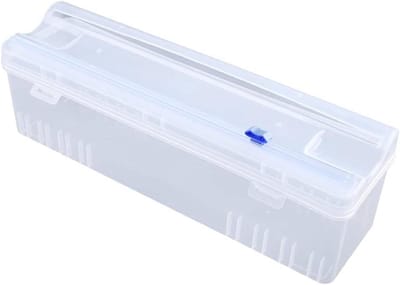 Folie Dispenser - Keukenrolhouder Folie - Keuken Organisatie - Met Schuifsnijder - 34 cm - Zilver