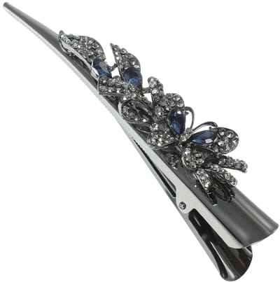 Dailygoods- Haarspeld met Kristallen Decoratie - Krokodillenklem - Elegante Haarspeld voor Vrouwen - Haarsieraad voor Bruiloften - Afmetingen 13,5 x 3 x 3,5 cm - Geschikt voor Fijn en Dik Haar - Haarklem