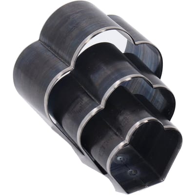 Ensemble de 3 pièces Matrices de découpe en cuir en forme de couronne Kit de couteaux de découpe Poinçon creux 1 trou black