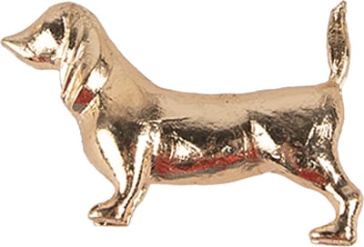 Clayre & Eef Deurknop Hond 6x4x4 cm Goudkleurig Metaal