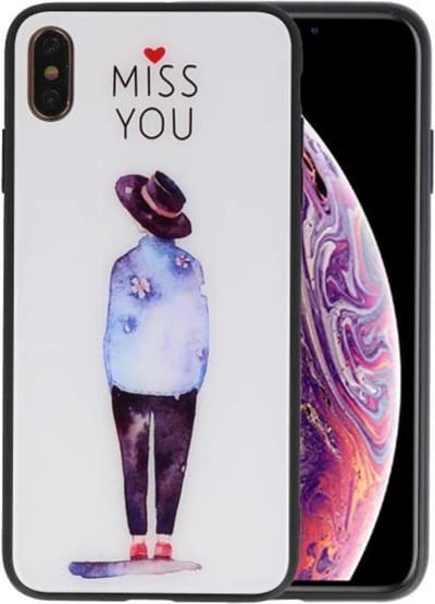 Print Hardcase - Hoesje Geschikt voor iPhone XS Max Miss You