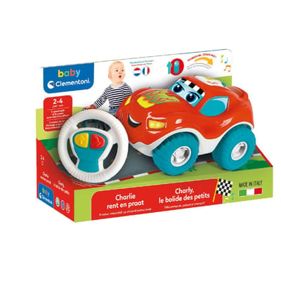Baby Clementoni - Charlie de Pratende Auto - Educatief Speelgoed - Bestuurbare Auto - 2-4 jaar