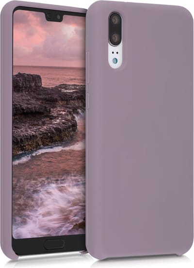 kwmobile telefoonhoesje geschikt voor Huawei P20 - Hoesje met siliconen coating - Smartphone case in druivenblauw