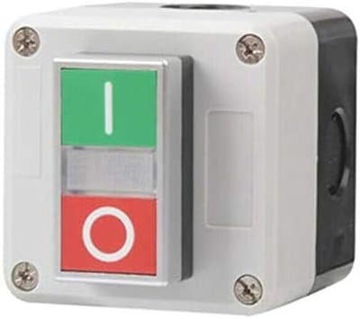 Drukknopschakelaar Noodstop - Paddestoelschakelaar Stop Start - Machinebesturing - Zelfsluitend NC Contact - 73x73x66 mm - Wit