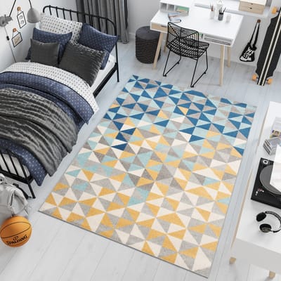 Tapiso Lazur Vloerkleed Grijs Blauw Woonkamer Abstract Tapijt Maat- 240x330