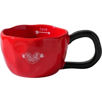 Liefde Mok Eenvoudige Mok Universele Kopje Afternoon Tea Kopje Keramische Kopje Gepersonaliseerd Cadeau Kantoor Koffiekopje 330ml red
