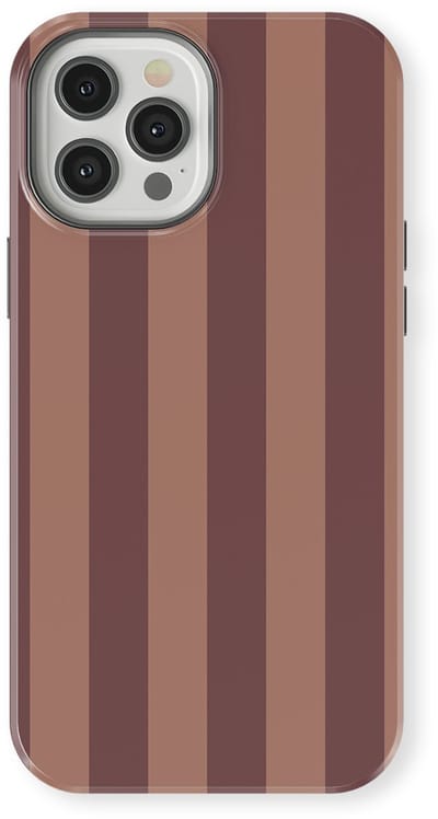 DripCase Gestreept Hoesje geschikt voor iPhone 12 Pro | Backcover met Mag | Stripes Motief | Trendy Case geschikt voor iPhone 12 Pro met Strepen Burgundy Rush