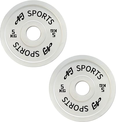 AJ-Sports Olympische Halterschijven 5 kg - 2 Stuks - Halterschijf 50 mm - Gewichten set - Halters - Halterset - Halterstang - Halterbank - Fitness - Krachttraining