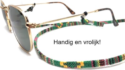 *** Love Brillenkoord Zonnebrilkoord Groen - Zonnebril touwtje - Festival - van Heble® ***