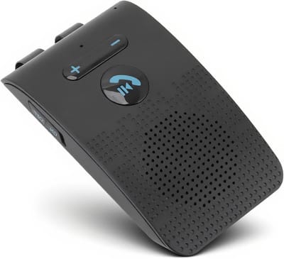Draadloze Bluetooth Speaker voor Mobiele Telefoon, Handsfree Auto Visor Clip, 10+ Uur Gesprekstijd, Verbinding met 2 Telefoons, Ideaal voor Auto en Buitengebruik