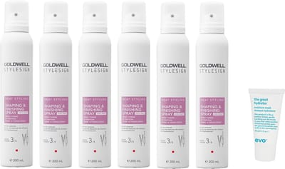 6 x Goldwell - Stylesign Shaping + Finishing Spray - 200 ml + WILLEKEURIG Travel Size