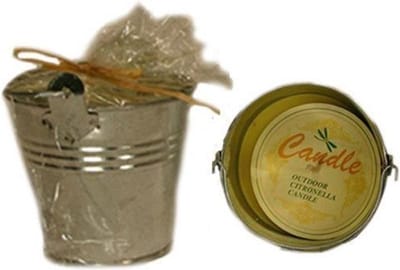 Citronella kaars in emmer| Kaars voor binnen en buiten