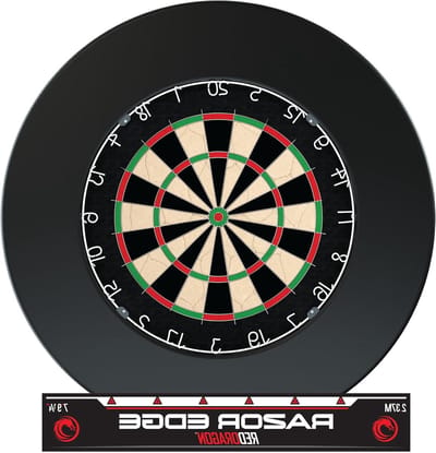 Dartbord Set - Dartbord met Ring - Precisie Spel - Muur Bescherming - Standaard Maat - Zwart