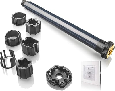 Rolluikmotor Vervangingskit - Reparatieset Rolluik - Rolluiken Automatiseren - Universele Motorsteun - 20 Nm - Grijs