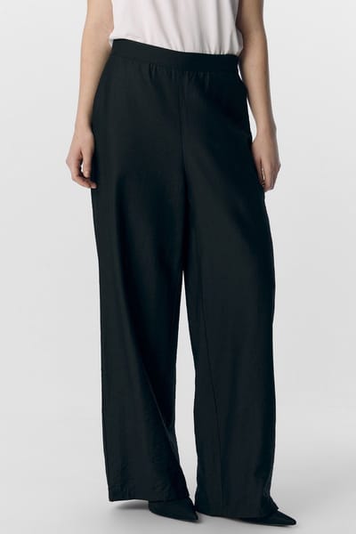 Object Objyui Hw Wide Pants 137 Broeken Dames - Zwart - Maat 34