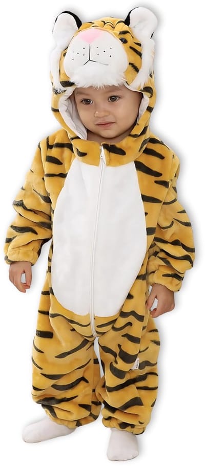 BoefieBoef Dieren Kleuter Onesie Peuter Pyjama Kinderen 2 tot 4 jaar – Verkleedkleding met Luierrits – Voor Carnaval Dierenpak - Kerst Cadeau tip – Superzacht Flanel - Baby Romper - Boxpak - Jongens - Meisjes - Kruippak - Winterpak - Panter