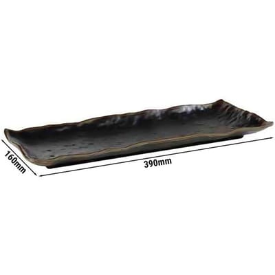 GGM Gastro (6 Stück) Tablett - MARONE - Melamin - 390x160mm - Höhe: 30mm