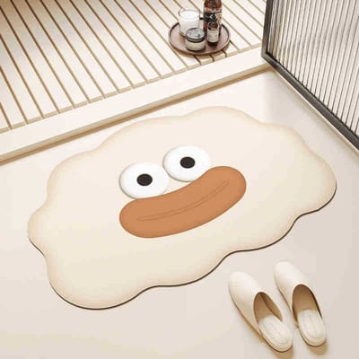 Schattige Cartoon Badkamer Vloermat Diatomeeënaarde Antislip Voetmat Badkamer Douche Ruimte Waterabsorptie Sneldrogende Voetmat 40*60cm