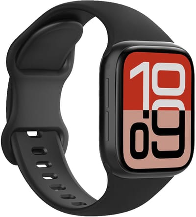 Horloge Band Geschikt voor Apple Watch 1, 2, 3, 4, 5, 6, 7, 8, 9, SE - 38/40/41 mm Bandje Siliconen Verstelbaar - Zwart