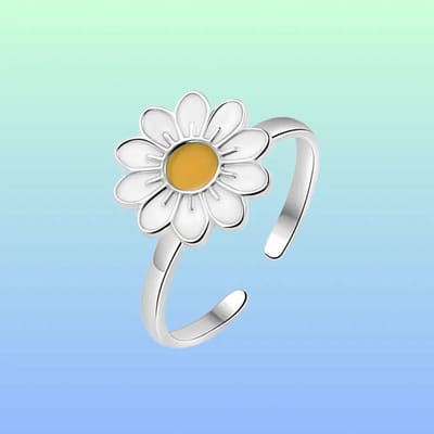 Fidget ring bloem - anti-stress - anti-angst - spinner ring