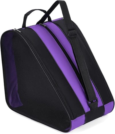 Schaatsen Tas - Opbergtas Schaatsschoenen - Sport Vervoer - Drie Vakken Ontwerp - 39x36x28cm - One Color