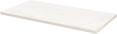 Houten Tafelblad - Blad Massief Hout - Tafel Make-over - Afgeronde Randen - 100x60 cm - Wit