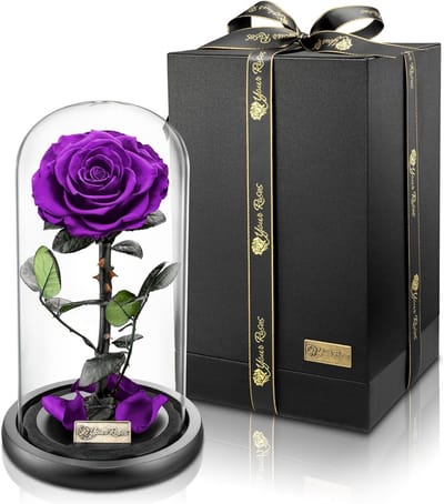 Eeuwige Roos in Glazen Koepel met Luxe Geschenkdoos - Romantisch Cadeau