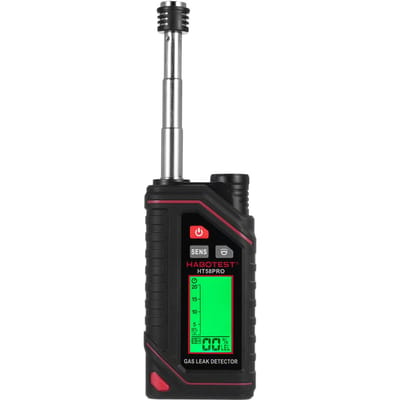 HABOTEST HT58PRO Oplaadbare Aardgasdetector Gaslekdetector met 11,5-inch Uitschuifbare zwart