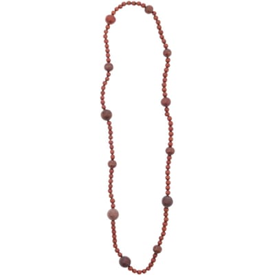 Behave – Ketting – Hout – Warme tinten – Boho-chic – 88 cm