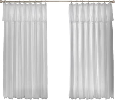 Kort Gordijn - Vitrage Bistrogordijn - Privacy Wonen - Inclusief Haken - 200x270cm - Wit