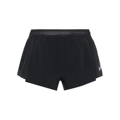 Nike Effen Kleur Logo Merk Vetersluiting Fitness Casual Korte Broek Dames shorts Zwart 895806-010 XL black