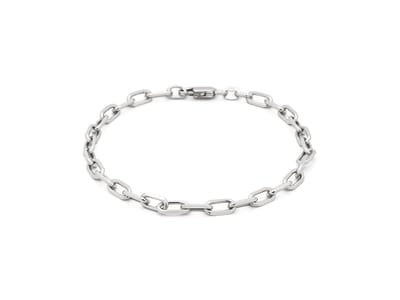Glow 104.1365.19 Silver Lining Dames Armband - Schakelarmband - Sieraad - Zilver - 925 Zilver - Anker - 1 mm breed - 19 cm lang