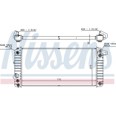 Radiator, motorkoeling NISSENS 608841