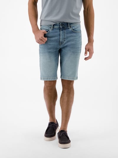 LERROS Denim bermuda van flexibele katoenmix , Maat: 31 , Kleur: LIGHT BLUE USED WASH , 99% katoen, 1% elastaan