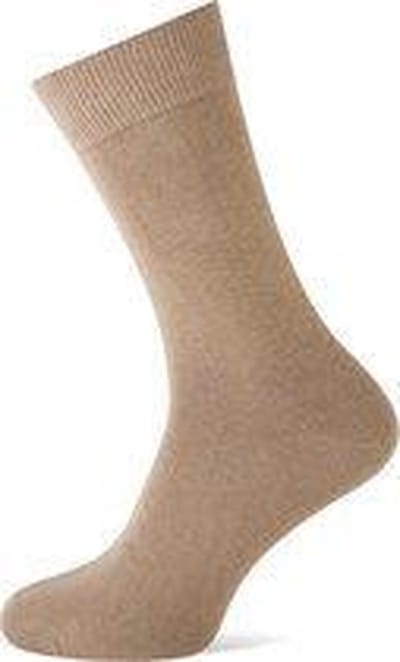 Basset heren katoenen sokken - 1 paar - maat 39-43 - kleur Beige